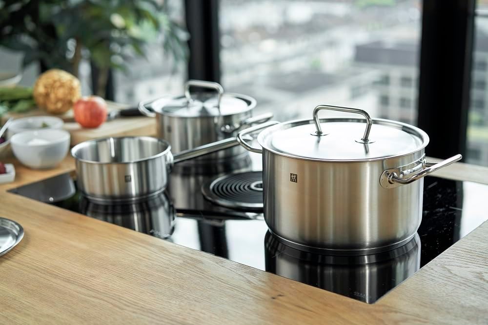 ZWILLING Kochtopf-Set, 5-tlg., 4 Deckel, Induktionsgeeignet, Edelstahl, Twin Classic 2x Ø 16cm, 2x Ø