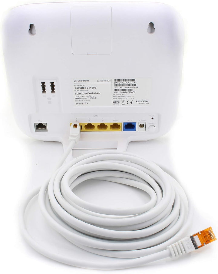 1aTTack.de 7,5m - Cat.7 Netzwerkkabel Weiss - 10 Stück Gigabit Ethernet LAN Kabel 10000 Mbit s Patch