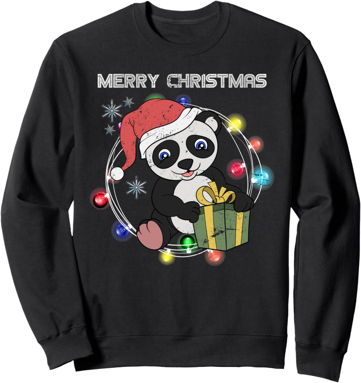 Niedliches Tier Geschenk zu Weihnachten Panda Sweatshirt
