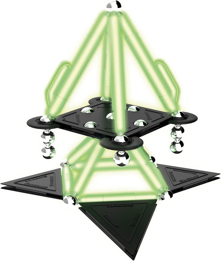 Happy People Supermag GlowStix Magnetisches Konstruktionsspielzeug Magnetische Bausteine Magnetspiel