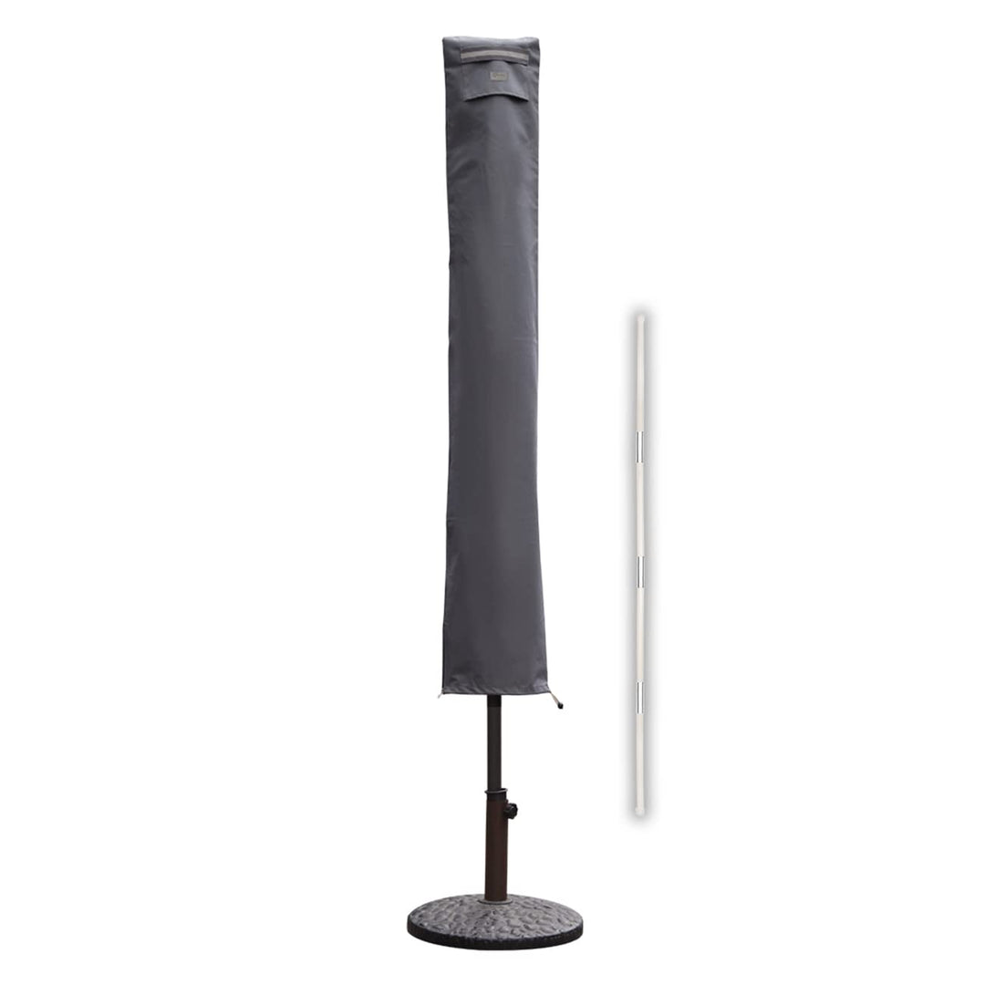 Sekey® Schutzhülle für Ø 300 cm Sonnenschirm, Abdeckhauben für Sonnenschirm 175cm x 27,5/35,5cm Grau