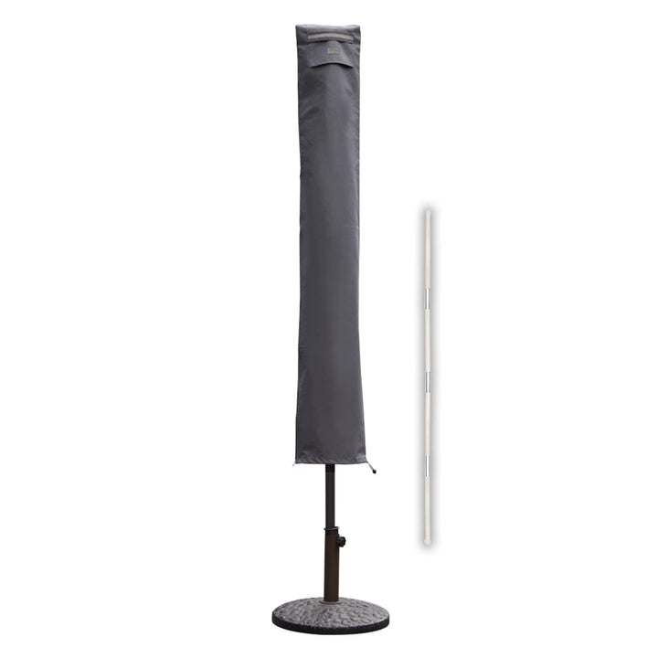 Sekey® Schutzhülle für Ø 300 cm Sonnenschirm, Abdeckhauben für Sonnenschirm 175cm x 27,5/35,5cm Grau