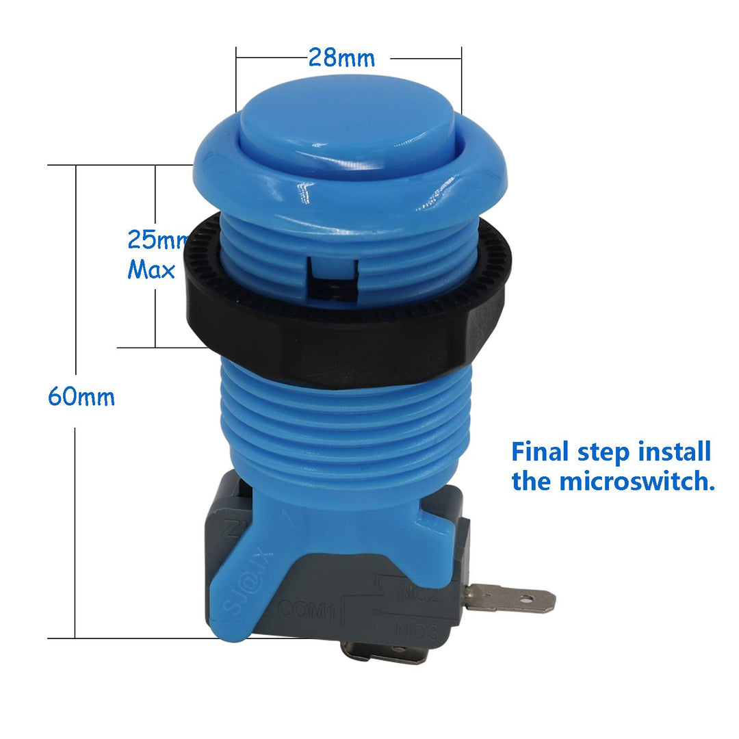 SJ@JX Arcade Game 2 Player Controller DIY Kit Microswitch Button 4&8 Way Joystick Zero Delay USB Enc