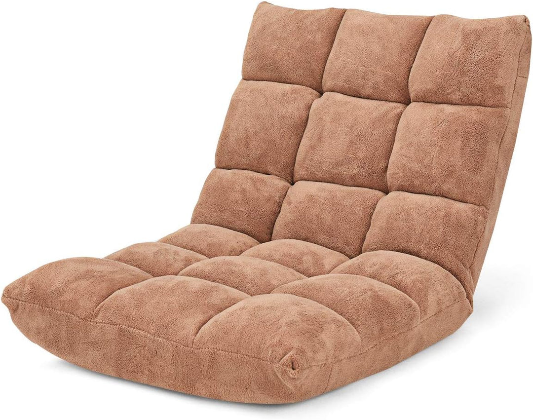 GOPLUS Bodenstuhl, Bodensofa mit Rückenlehne, Bodensessel mit Schlaffunktion, Floor Chair, Lazy Sofa