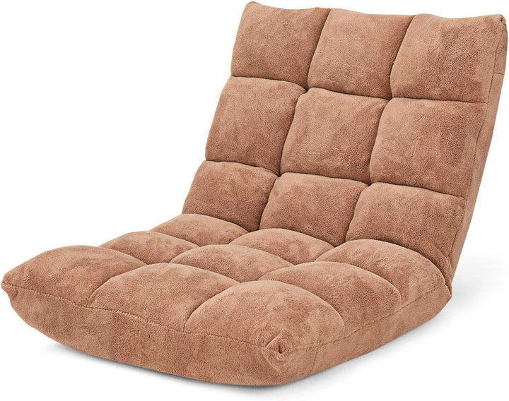 GOPLUS Bodenstuhl, Bodensofa mit Rückenlehne, Bodensessel mit Schlaffunktion, Floor Chair, Lazy Sofa