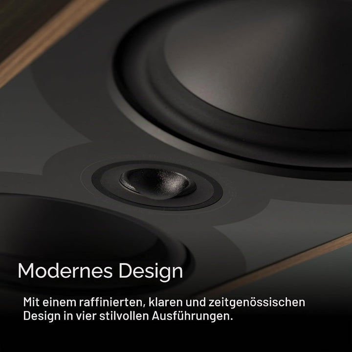 Q Acoustics 5050 Standlautsprecher Satin Schwarz (Einzellautsprecher) - 2,5 cm Hochtöner - Stereoanl