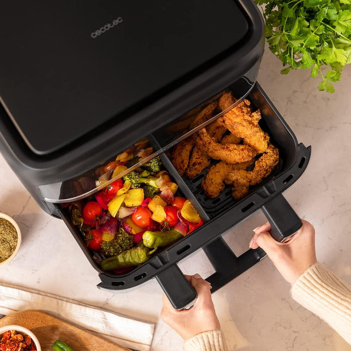 Cecotec HeissluftfritteuseCecofry Dual 9000 9 L. 2850 W, digital und kompakt, doppelte Temperatur, P