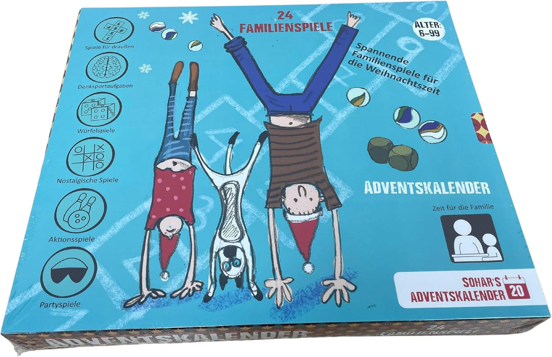 Adventskalender 2022 Spiele für die ganze Familie Die 24 besten Familienspiele in nur einer Box! Mit