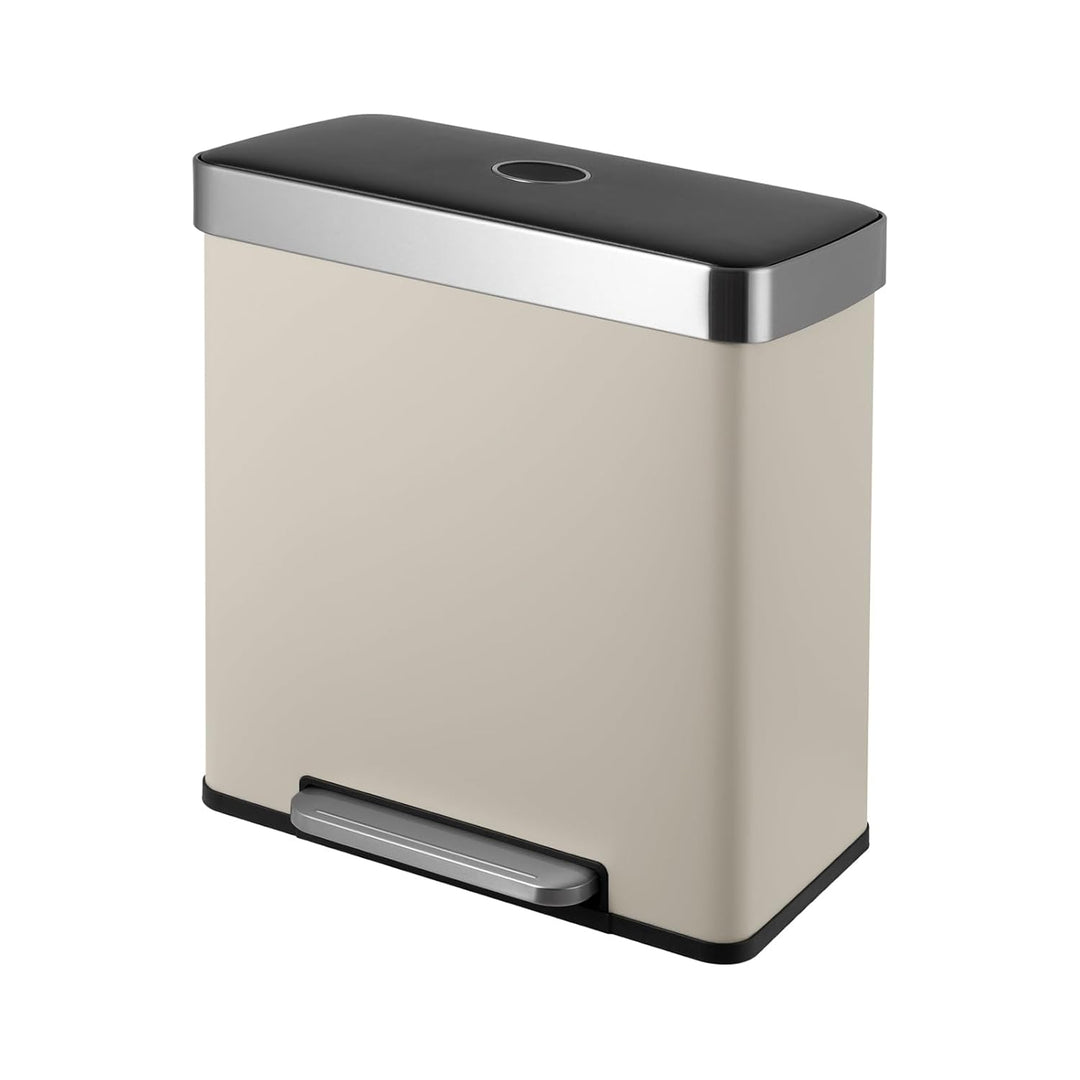 SVITA LT2X30 Mülleimer 60l Treteimer Tretmülleimer Abfalleimer 2 Fächer freistehend mit Deckel inkl.