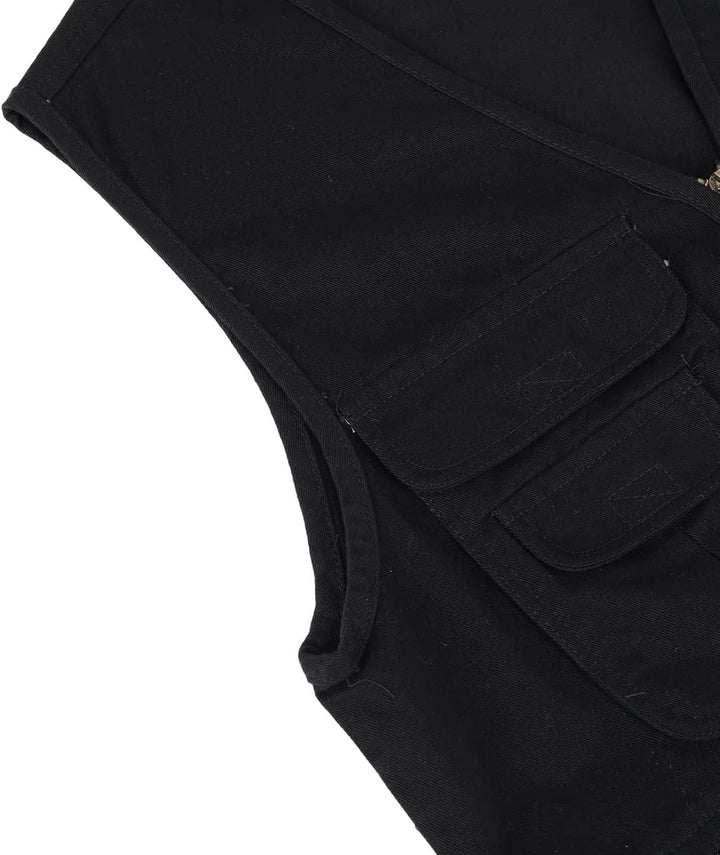 YOUTHUP Anglerweste Herren Outdoor Weste Multi-Tasche Ärmellose Jagd Herrenwesten Leicht Safari Wand