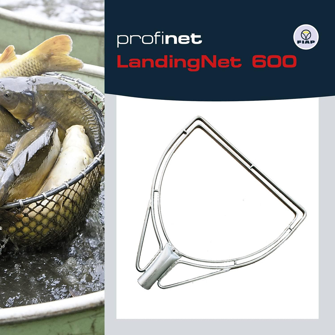 FIAP profinet LandingNet 600 - Profi Kescherbügel - D-Form - Fischkescher - Teichkescher - Material
