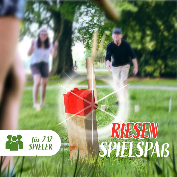 Ocean 5 Kubb - Original Wikinger Wurfspiel für Draussen - Holz Schach Kegel Spiel aus Skandinavien -