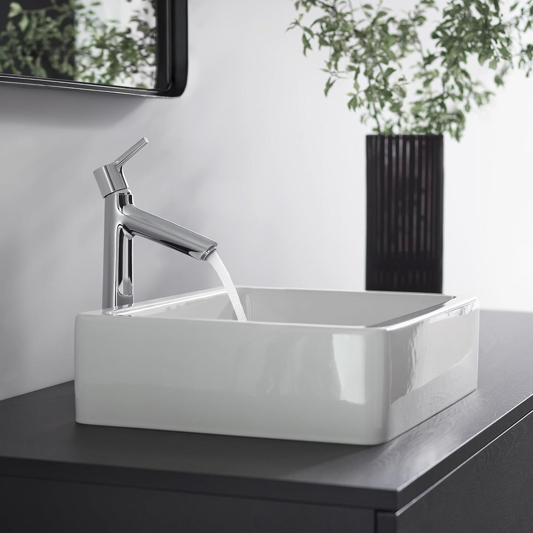 hansgrohe Wasserhahn Talis S (Armatur mit Auslauf Höhe 190mm und Zugstangen-Ablaufgarnitur) Chrom