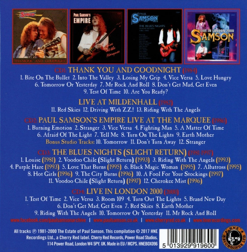 Mr.Rock and Roll: Live 1981-2000 set, Audio-CD