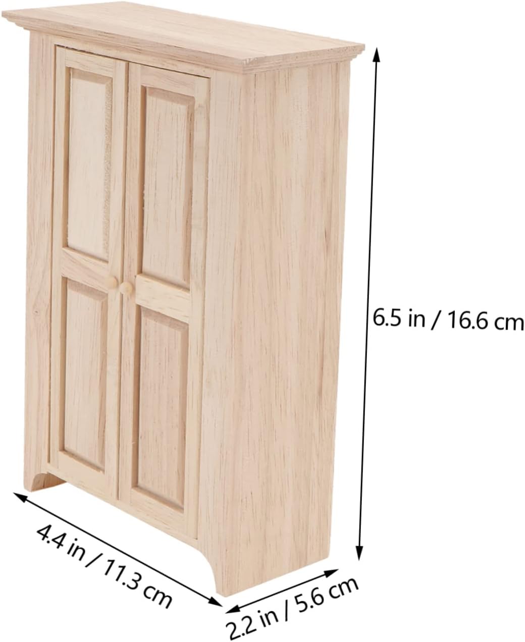 Yardwe Puppenhaus Kleiderschrank Holz, 11.3 x 5.6 x 16.6 cm, Synthetischem Material, Miniatur MöBel