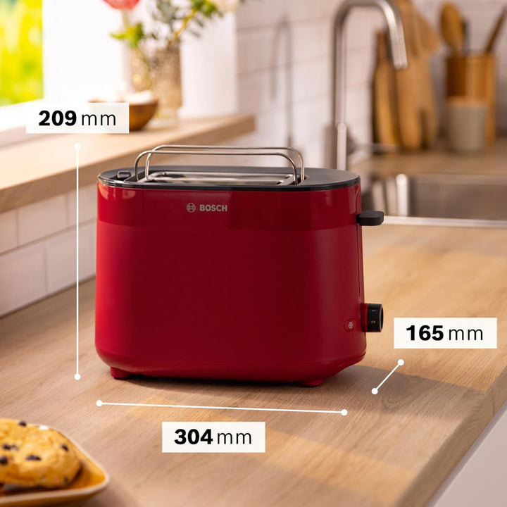 Bosch Kompakt Toaster MyMoment TAT2M124, integrierter Brötchenaufsatz, mit Auftaufunktion, mit Absch