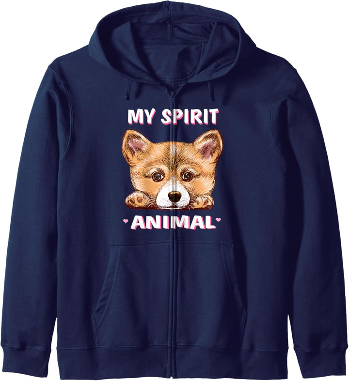 Mein Geisttier-Corgi-Hund-Fan-Geschenk Kapuzenjacke