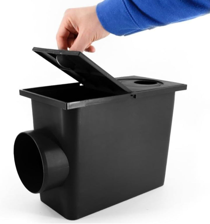 6 Stück Regenrohrablauf mit Sieb Regensinkkasten von 50mm bis 110mm Regenwasserablauf DN110 seitlich