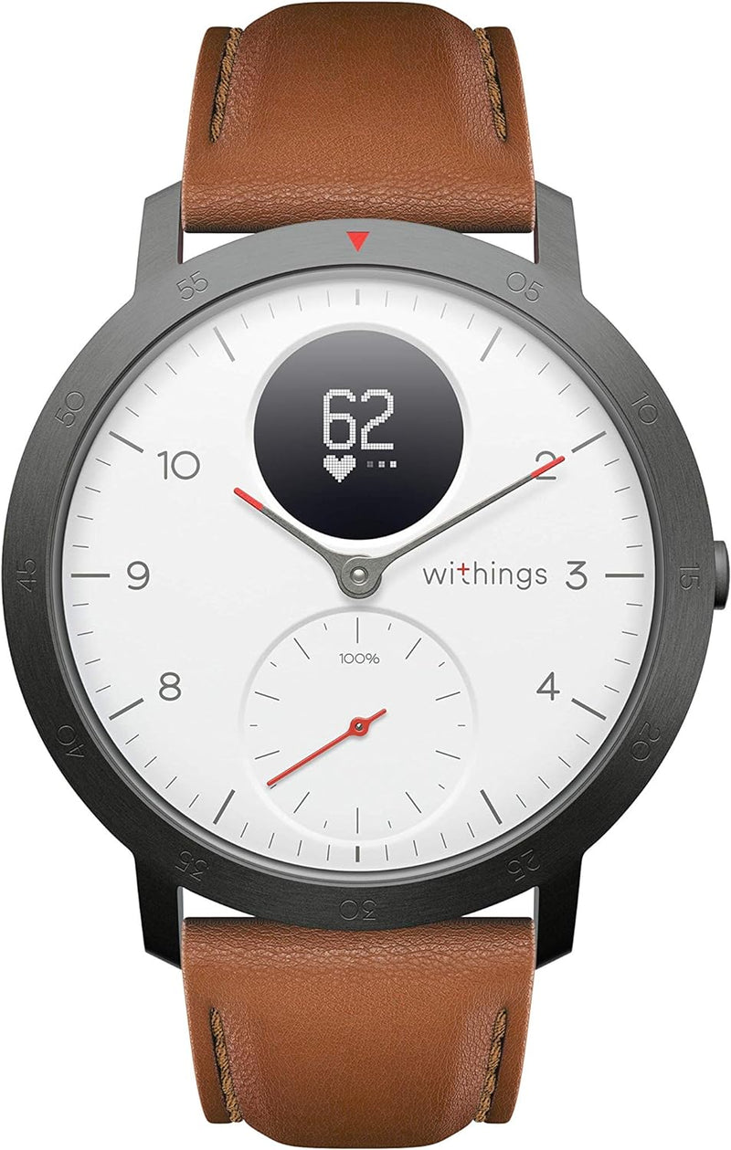 WITHINGS - Premium Lederarmband für ScanWatch, Steel HR, Steel HR Sport, Move ECG, Move und Steel Br