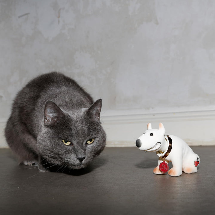 ASTRA Wackel-Bulli, witzige Bullterrier Figur mit Wackel-Kopf, Kleiner Pitbull als Geschenkidee für
