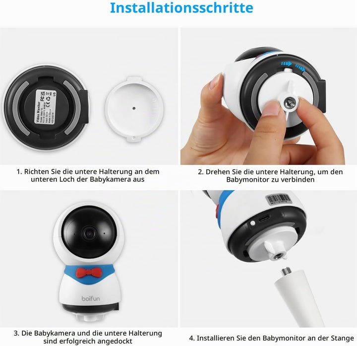 TIUIHU Babyphone Halterung für BOIFUN Babyphone 5S/6T/2S/VB805, Baby Kamera Halterung für BOIFUN Bab