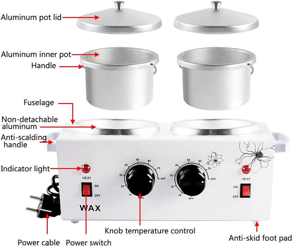 Wachswärmer Wachs Haarentfernung Doppelte PTC-Heizung Wax Warmer Heater Wax Enthaarung Wachs Heizung