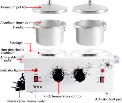 Wachswärmer Wachs Haarentfernung Doppelte PTC-Heizung Wax Warmer Heater Wax Enthaarung Wachs Heizung