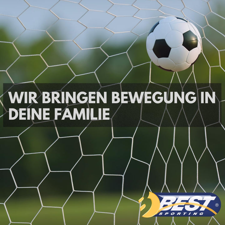Best Sporting Fussballtor Rebound 213 x 153 x 76 cm I Fussball Tor mit Netz &amp; Rückprallwand I Reboun