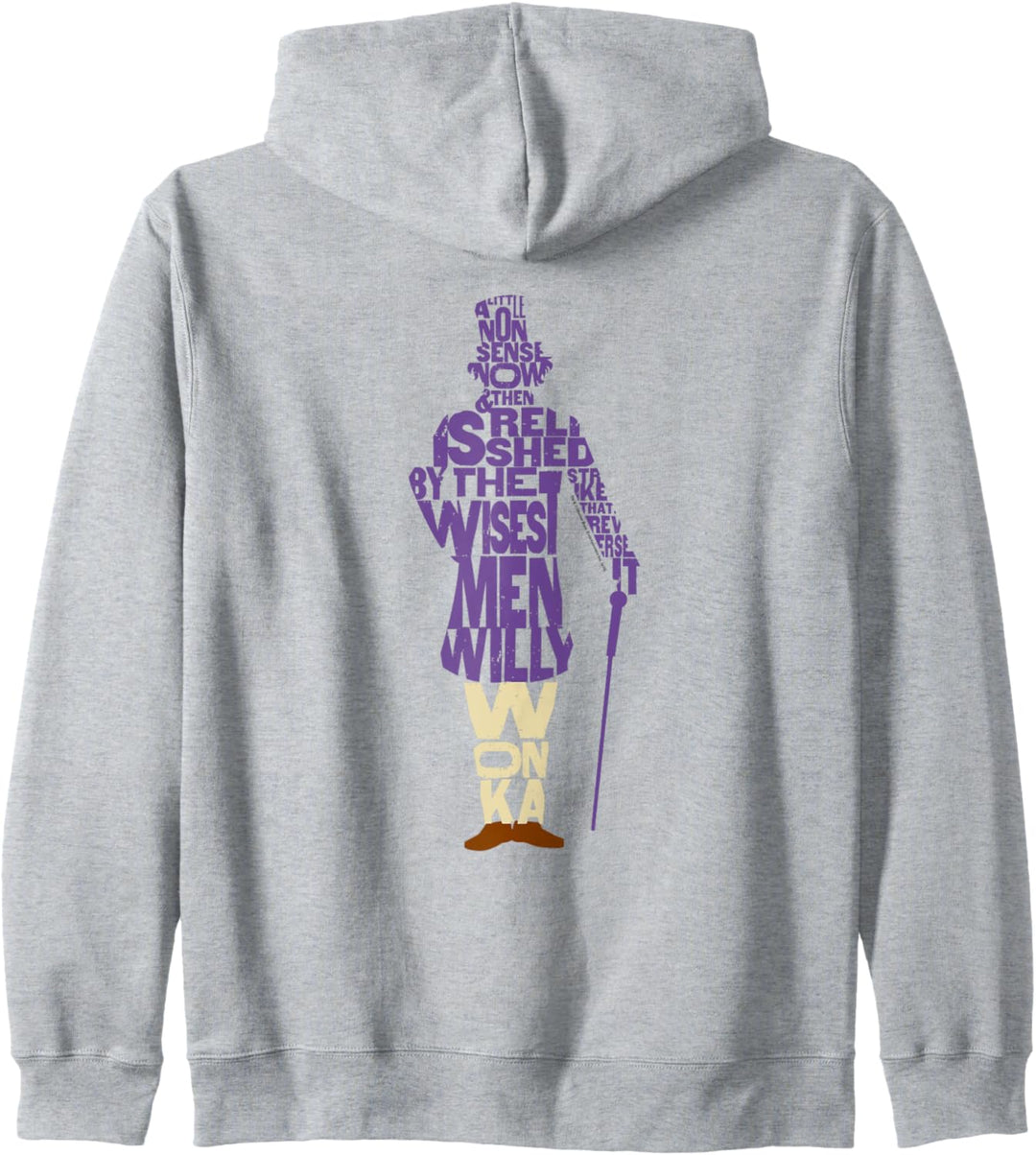 Willy Wonka and the Chocolate Factory Text Silhouette Kapuzenjacke