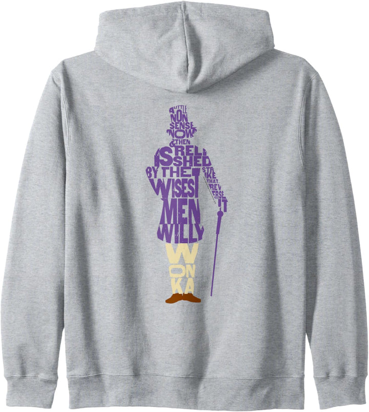 Willy Wonka and the Chocolate Factory Text Silhouette Kapuzenjacke