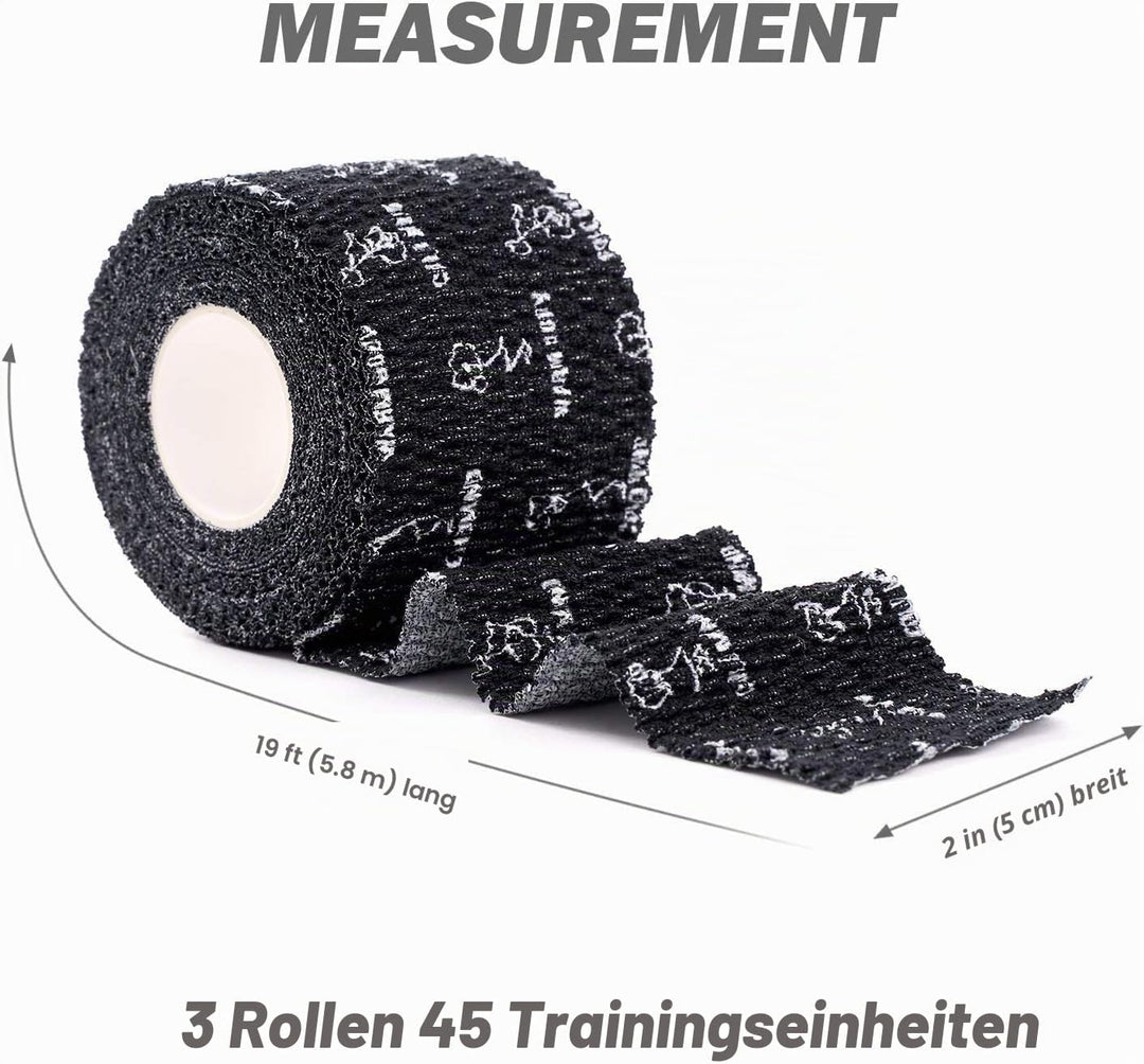 WARM BODY COLD MIND Hook Grip Tape für Gewichtheben - Baumwolle Weightlifting Thumb Tape für Powerli