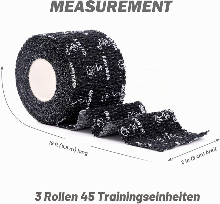 WARM BODY COLD MIND Hook Grip Tape für Gewichtheben - Baumwolle Weightlifting Thumb Tape für Powerli