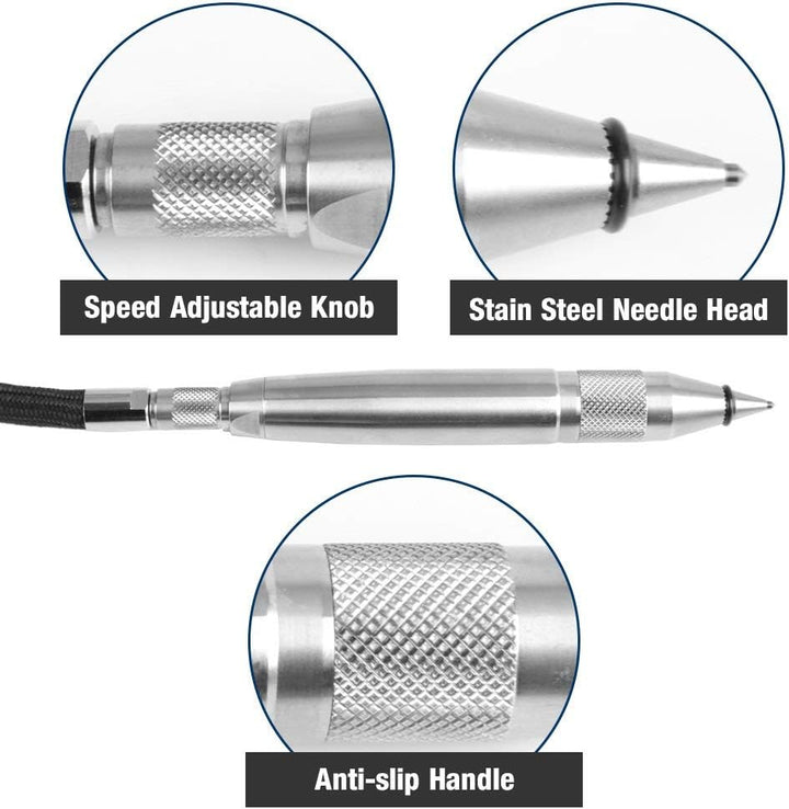 Jadeshay Pneumatischer Gravierstift, Pneumatischer Luftgravurstift Druckluft Gravur, Gravur-Beschrif
