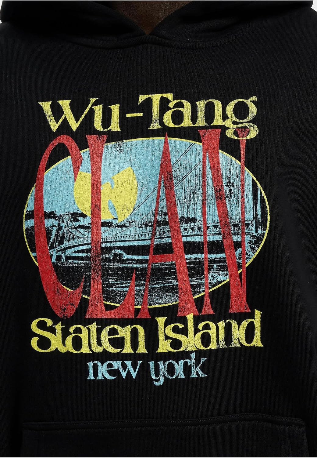 Mister Tee Herren Wu Tang Staten Island Heavy Oversize Hoodie M Schwarz, M Schwarz