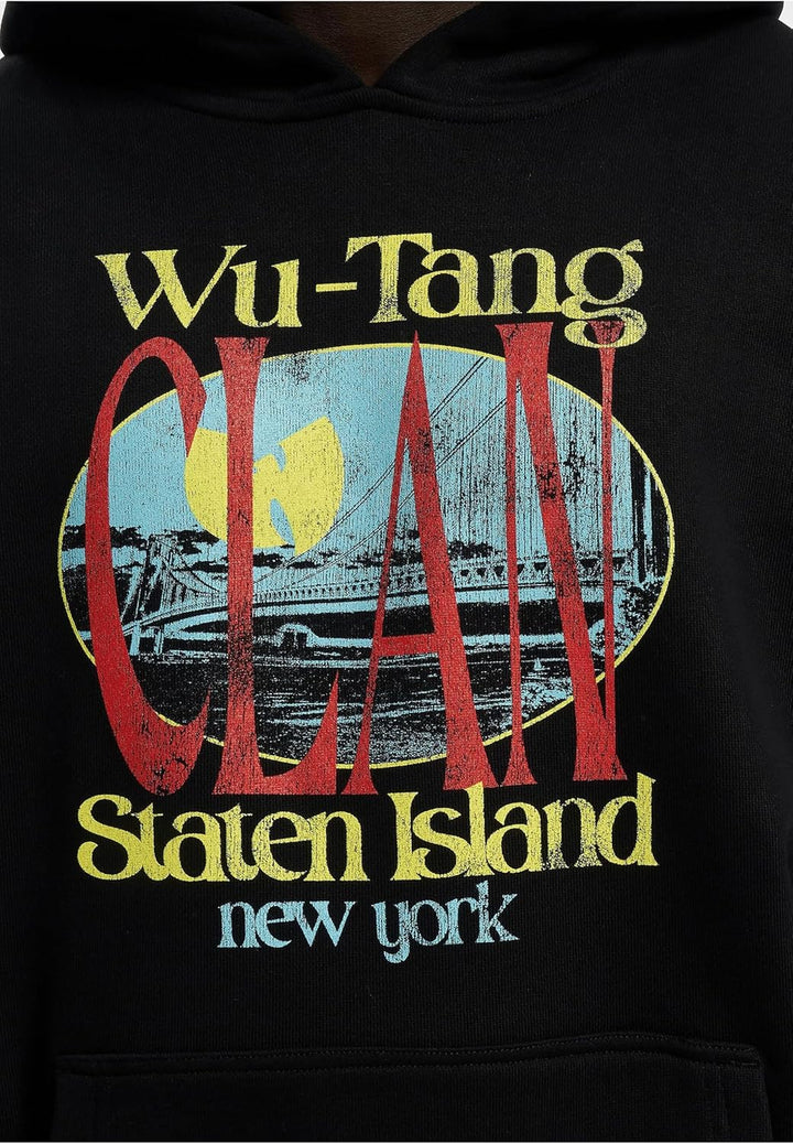 Mister Tee Herren Wu Tang Staten Island Heavy Oversize Hoodie M Schwarz, M Schwarz