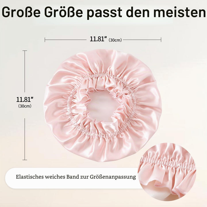 ZIMASILK 100 % Maulbeerseide Nachtmütze für die Haarpflege von Frauen, doppellagiger Seidenhaarwicke