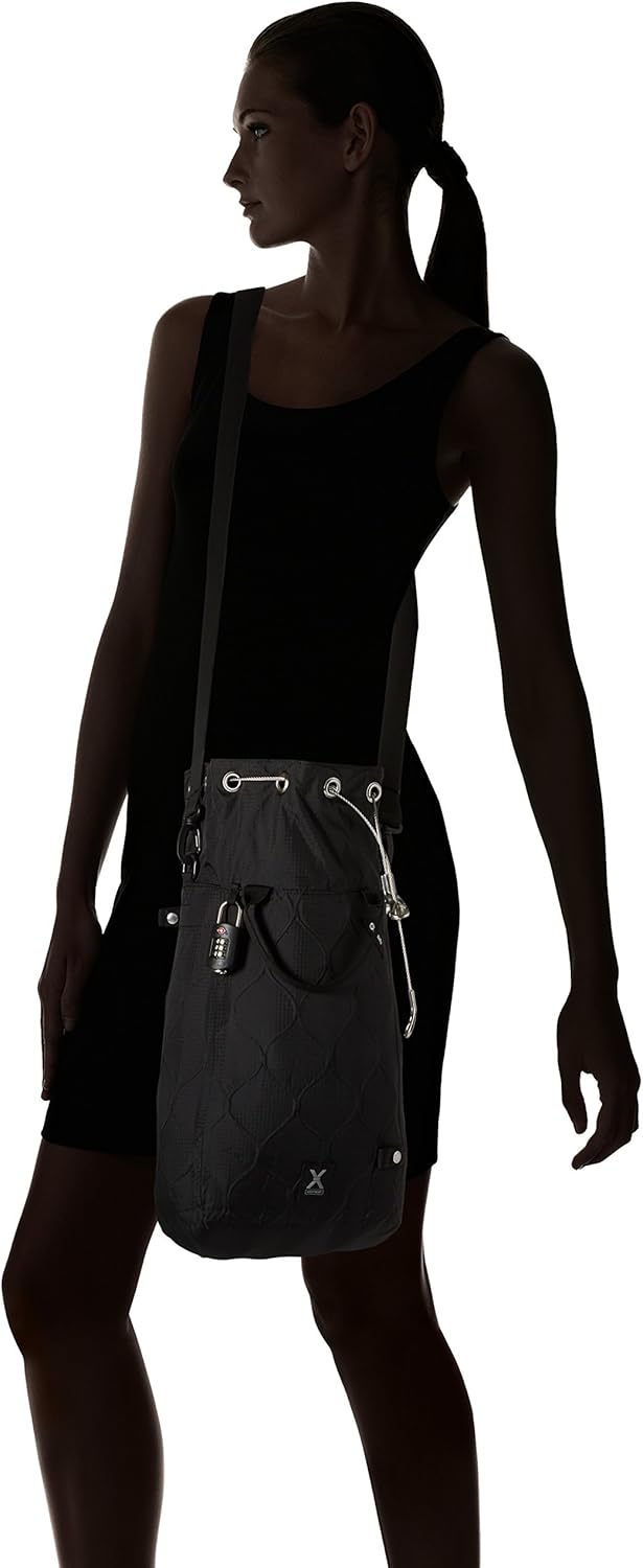 Pacsafe Travelsafe - Mobiler Safe, Schultertasche mit TSA-Zahlen-Schloss, Diebstahlschutz, Unisex He