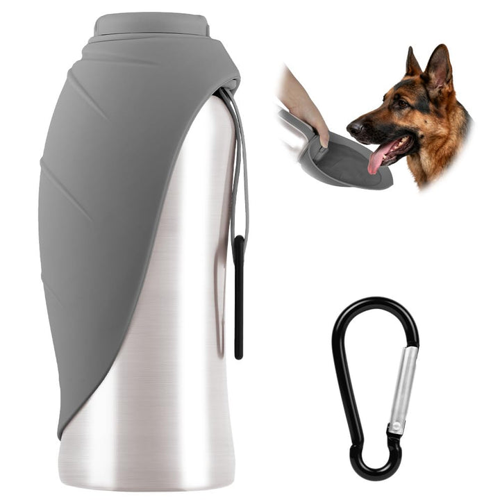 Tragbare Hunde Trinkflasche, 700 ML Isolierte Edelstahl Trinkflasche Für Hunde, Auslaufsichere Haust