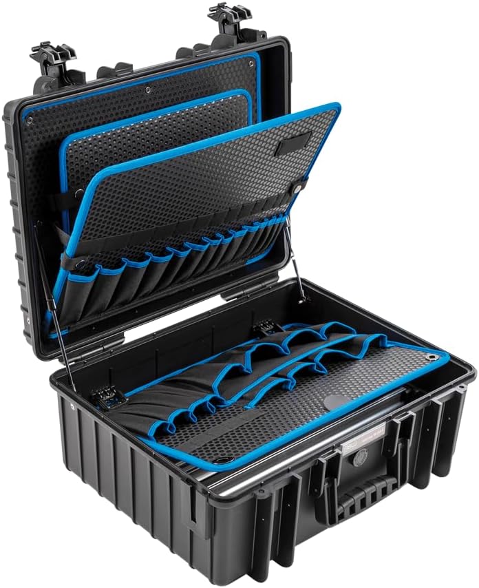 B&W tough.case JET6000 mit Gasdruckfeder (Lieferung erfolgt ohen Werkzeug), tool.case PP.293.P Schwa