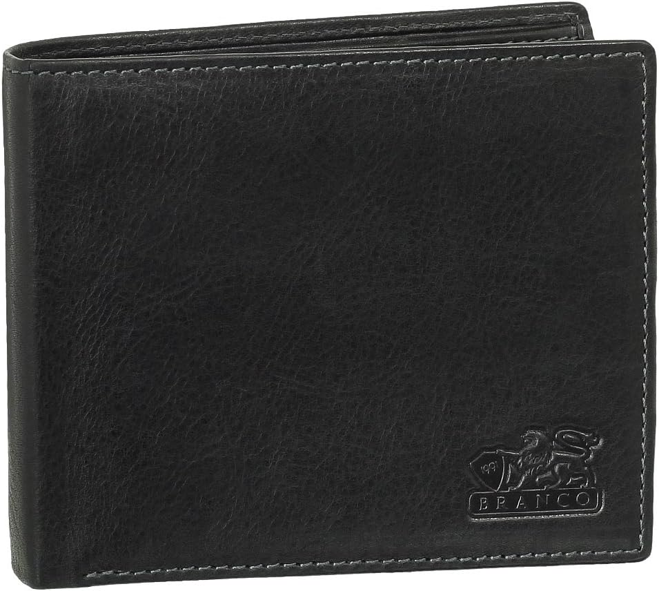 Luxus Leder Geldbörse Wiener-Schachtel Portemonnaie Geldbeutel Farbe Schwarz, Schwarz