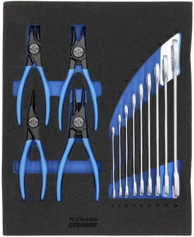 GEDORE TS-190 Werkzeugsortiment in Check-Tool-Modulen 190-teilig, 190