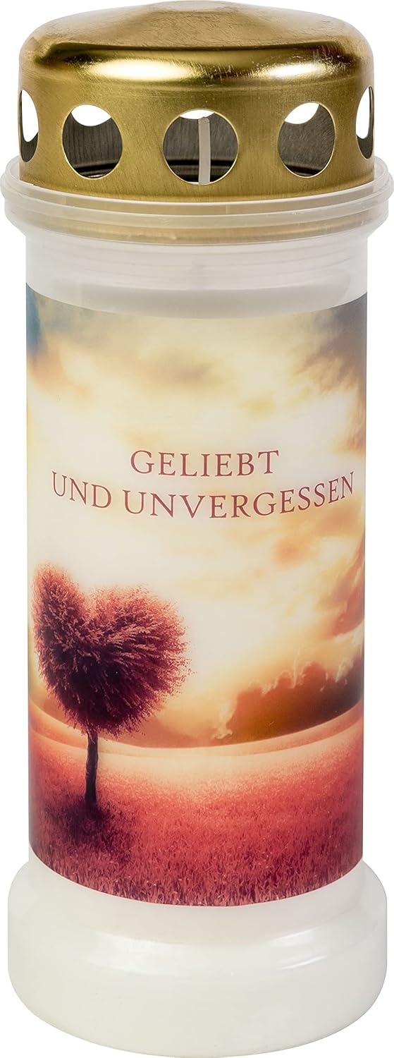 Bolsius Grablicht - Weiss - 12 Stück - Länge Brenndauer 70 Stunden - Trauerkerze &amp; Gedenkstätte Kerz