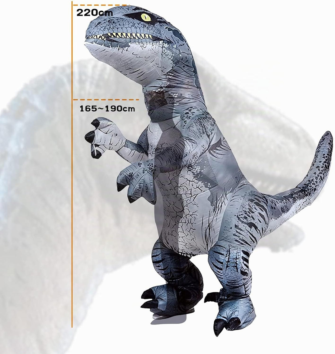 PARAYOYO Aufblasbare Kostüm Dino Kostüm Erwachsene Dinosaurier Kostüm Velociraptor Kostüm Halloween