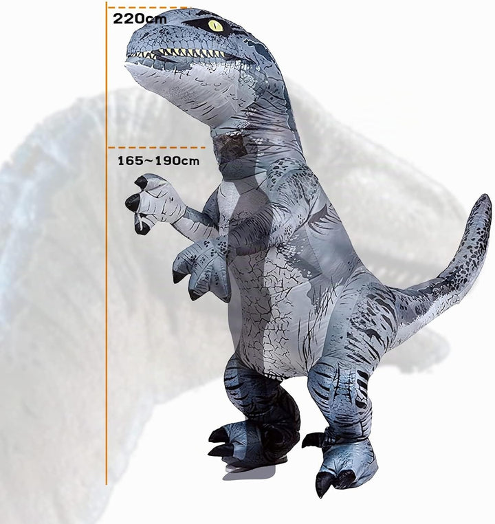 PARAYOYO Aufblasbare Kostüm Dino Kostüm Erwachsene Dinosaurier Kostüm Velociraptor Kostüm Halloween