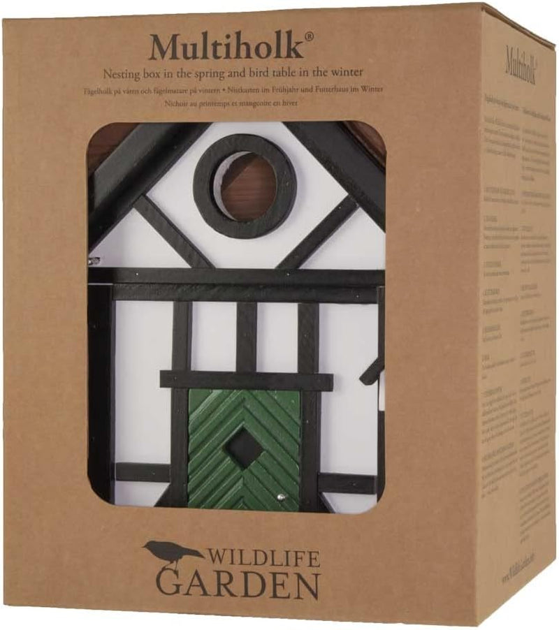 Wildlife Garden WG109 Multiholk Fachwerkhaus - Der Kombinierte Vogelfutterhaus und Nistkasten/Vogelh