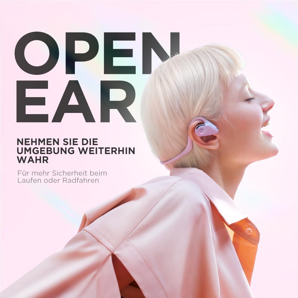 Libratone UP Open-Ear Kopfhörer (Bluetooth 5.2, IP57 Spritzwasserschutz, 8h Akku, Schnellladung, 15