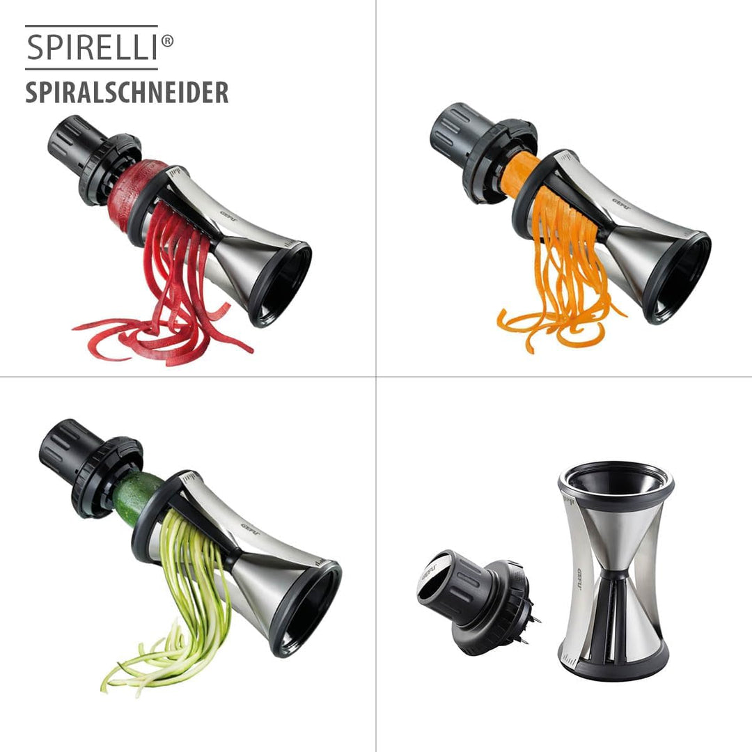 GEFU Spiralschneider SPIRELLI XL - Profi Spiral-Gemüseschneider für die Herstellung von Gemüse-Spagh