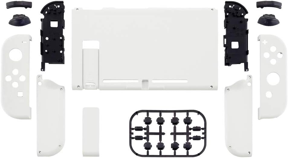 eXtremeRate Hülle Case für Nintendo Switch Joycon/Konsole, Rückgehäuse&Kickstand für Switch Console,