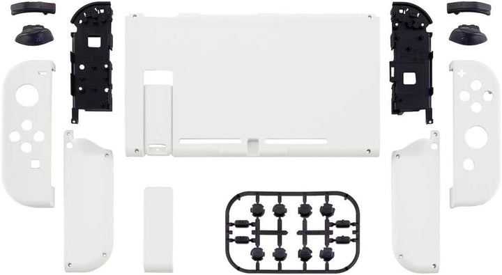 eXtremeRate Hülle Case für Nintendo Switch Joycon/Konsole, Rückgehäuse&Kickstand für Switch Console,
