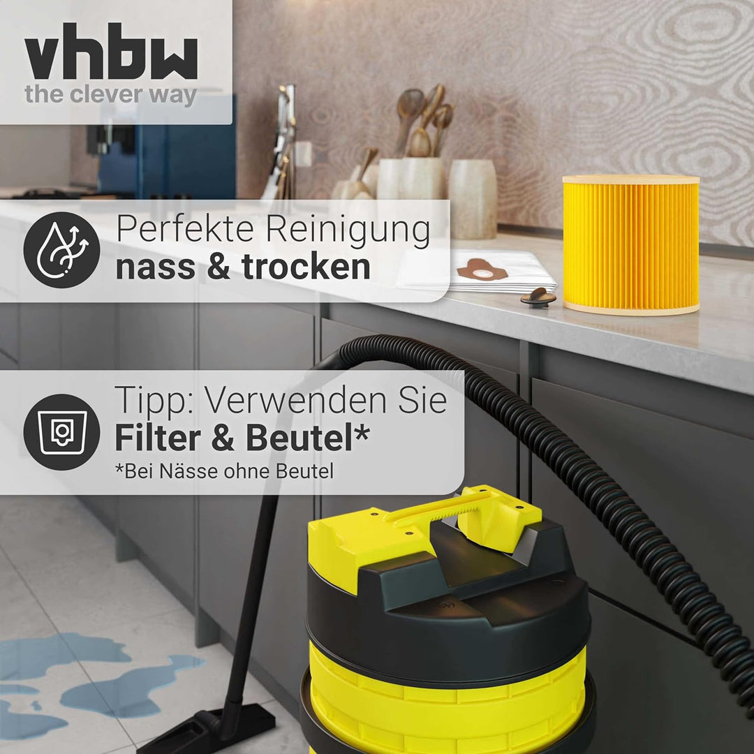 vhbw 3x Faltenfilter kompatibel mit Kärcher MV 3 Premium